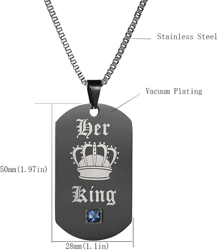 her king his queen dog tags