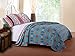 Greenland Home Thalia Quilted Bedding Set, 3-Piece Full/Queen, Tango, One Set