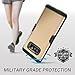 YOUMAKER Galaxy Note 8 Case, Full Body Heavy Duty Protection Shockproof Slim Fit Case Cover for Samsung Galaxy Note 8 (2017 Release) Without Built-in Screen Protector (Gold/Black)