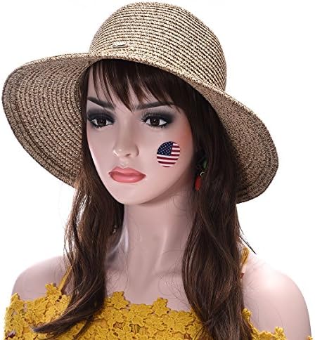Women's Bowknot Straw Hat Floppy Wide Brim Summer Beach Sun Protection Sunhat