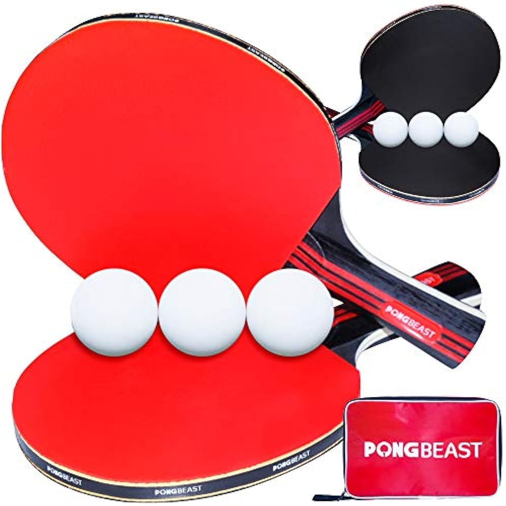 Ping Pong Paddle Set Of 4 By X 4Player Premium Table Tennis Includes 6