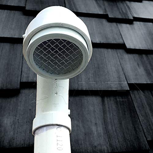 Raven R1510 PVC Termination Vent with 304 Stainless Steel Screen, 4