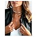 Boosic Long Adjustable Lariat Choker Necklace Discs Chain Thin Chokers For Women