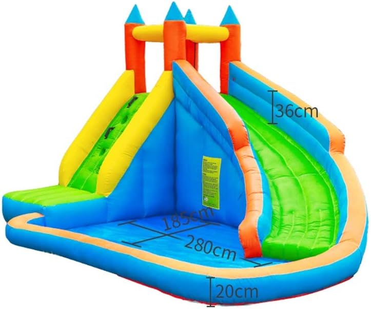 Gfdsase Durable Inflatable Bouncy Bounce House Slide Inflatable Water Spray Rock Climbing Inflatable Castle With Blower Home Indoor Outdoor For Kids Children's Playground