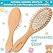 Baby Hair Brush Comb Set - Natural Wooden Hairbrush with Soft Goat Bristles for Cradle Cap - Scalp Grooming Massage for Newborns, Toddlers, Kids - Baby Shower and Registry Gift