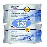 Equate Original Clean Facial Cleansing Towelettes 120 Total (compare to Pond's Original Fresh) 60 Ct Twin Pack packaging may vary