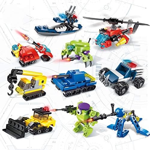 emosq® 2101 10 in 1 Compatible Building Block Toy Set Creative Educational STEM Toys Hyper Function Tactical Unit Model 2101