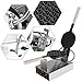 Electric Stainless Steel Waffle Bake Machine, Stainless Steel Electric Egg Cake Oven Puff Bread Maker Bake Machine 110V US Plug