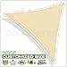 ColourTree 28' x 28' x 28' Beige Triangle CTAPT28 Sun Shade Sail Canopy Mesh Fabric UV Block UPF50 - Commercial Heavy Duty - 190 GSM - 3 Years Warranty (We Make Custom Size)