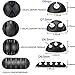 Adywe One/Two/Three/Five Channels Desktop Adhesive Cable Clips Holders (16 Pack),Cable Organizer and Cord Management for Your Wires, Desktop & Computer, Electrical, Charging or Mouse, USB Cord(Black)