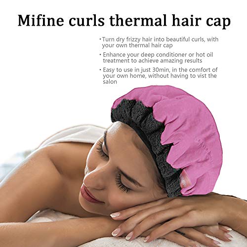 Cordless Deep Conditioning Heat Cap - Microwavable Heat Cap for Deep Conditioning Hair Therapy, 100% Natural Cotton, Flaxseed Seed Interior for Maximum Heat Retention (Pink)