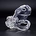 YiFeng Biosourced Resin Male Chastity Cage Device Belt Restraint Men Bondage Fetish ZCS142 (Short, Clear)