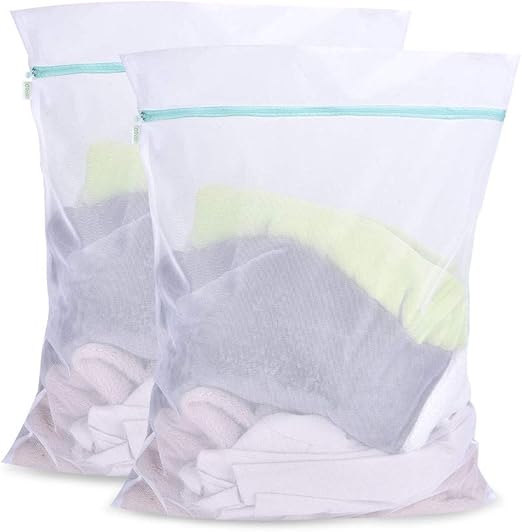 OTraki Mesh Laundry Bag for Delicates 2 Pack 24 x 32 inch Zippered