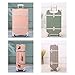 Unitravel Retro Suitcase 26 inch Vintage Rolling Trolley Luggage for Women Girls (Peach Pink)