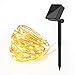 SIMENMAX Solar String Light 100 LEDs [2 Modes] Starry String Lights Ambiance Lighting for Outdoor Gardens Homes Dancing Christmas Party, Warm White