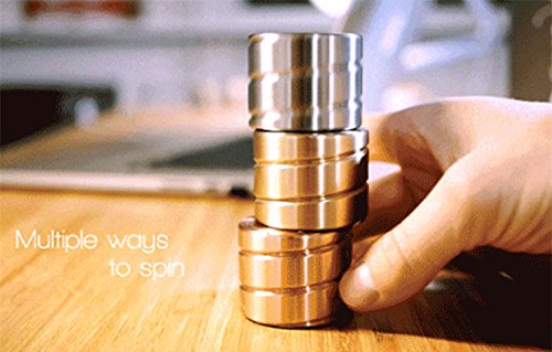 image for Fidget Screw Spinner, DMaos New Cube Hypnotic Cylinder Metal Stainless