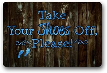 SYF Custom Machine-washable Door Mat Please Take Your Shoes Off Indoor/Outdoor Doormat 23.6"x15.7"