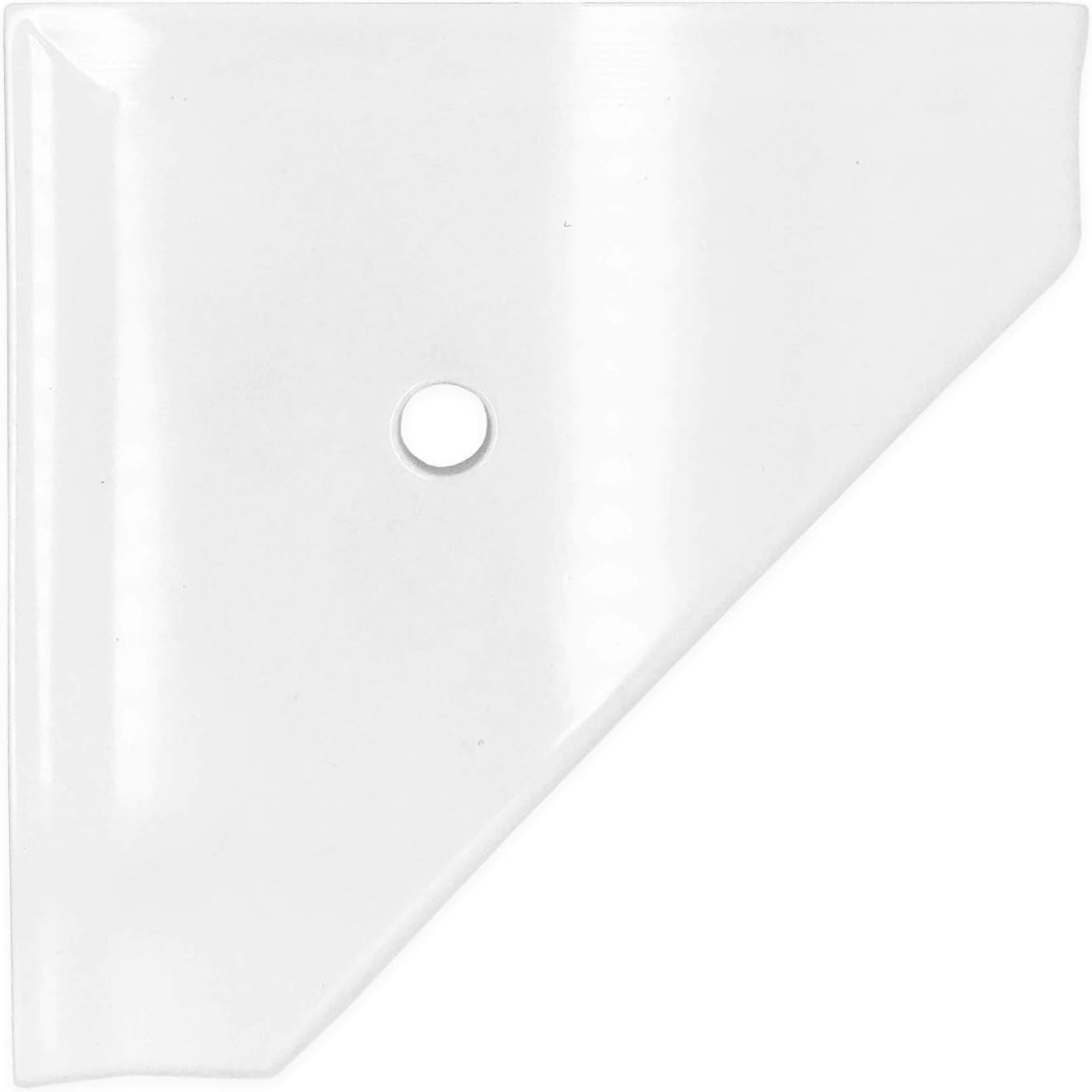 10 inch Corner Bathroom Shelf Polished Bright White