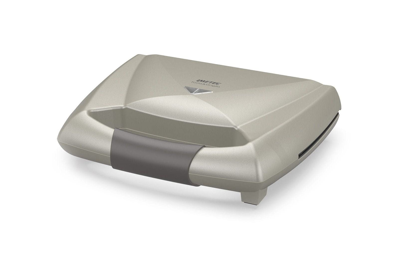 Imetec Tosta&Griglia Toaster, XL Strip and Non-Stick Plates, On/Off Switch, Plate Heating Indicator, Latch Hook, Cable Reel, Compact Toaster, 800W
