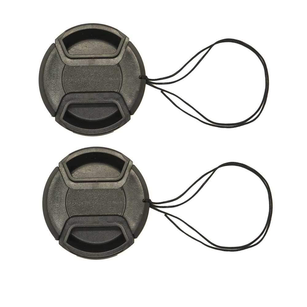 49mm Lens Cap for Canon M50ii M200 w/EF-M 15-45mm IS STM Lens, for Sony FE 24mm FE 50mm f/1.8 2-Pack