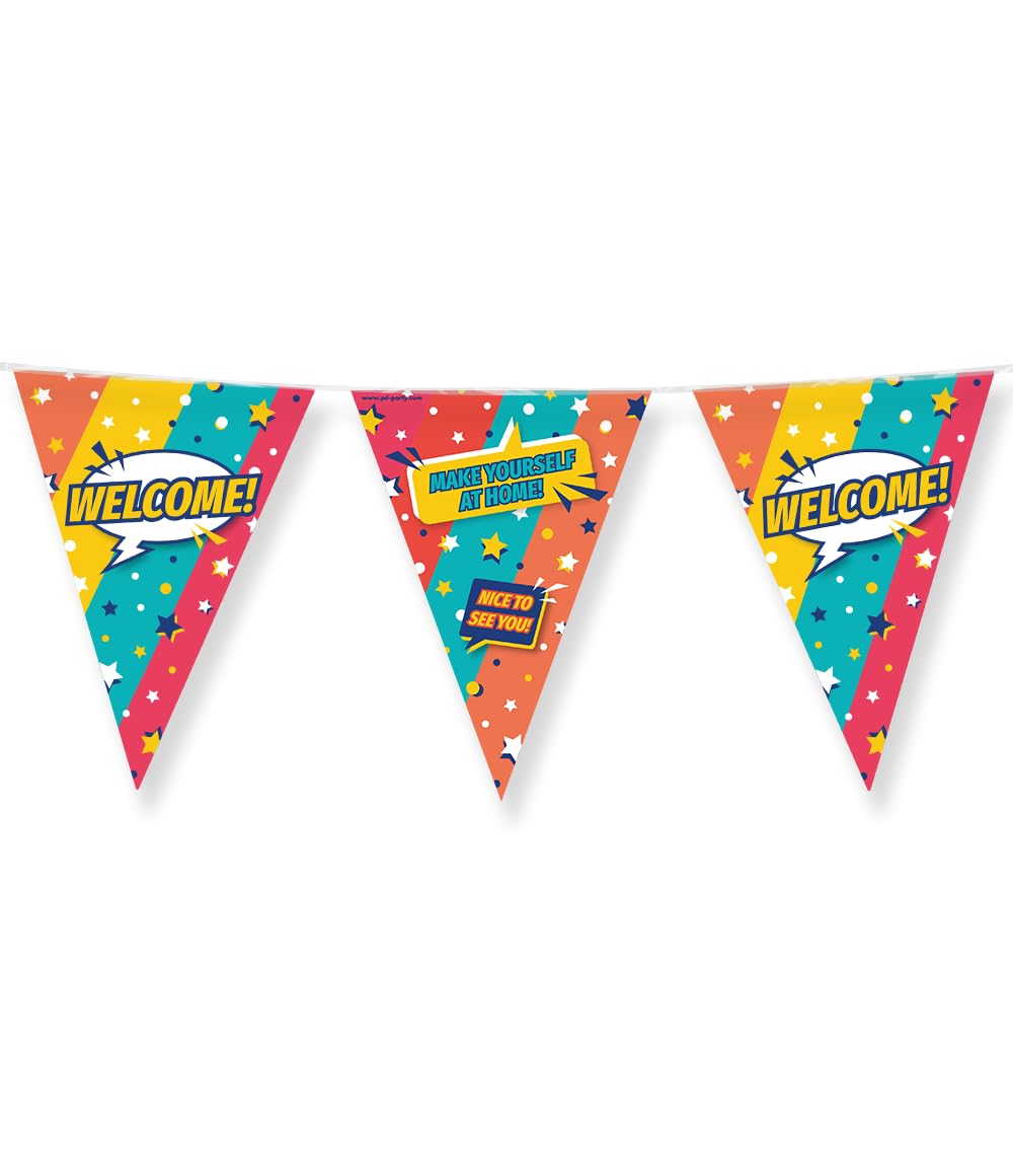 PD-Party 7031049 Foil Bunting, Multicolor, 1000cm