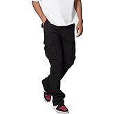 SUNNOW Men's Cargo Pants, Casual Outdoor Hiking Pants with Multi-Pockets, Athletic Jogger Sweatpants for Travel & Workout