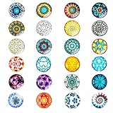 24 Pieces Beautiful Glass Fridge Magnets, Pretty