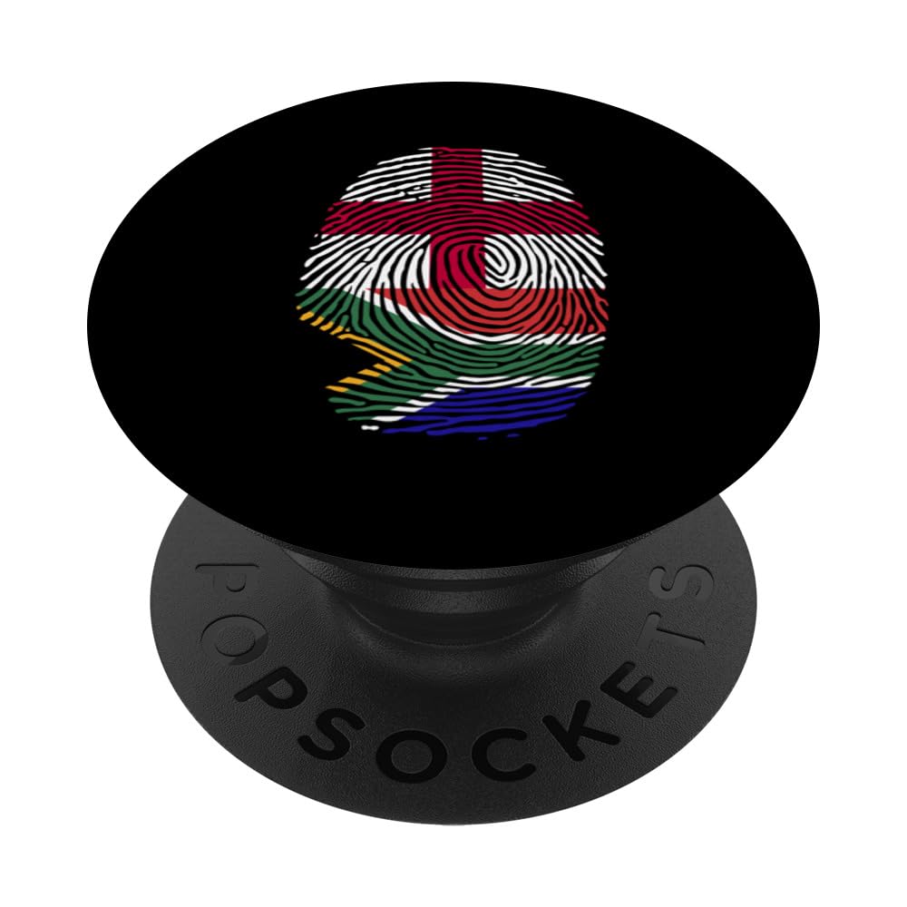 South Africa England Fingerprint English South African Roots PopSockets Swappable PopGrip