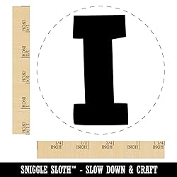 Fun Bold Font Letters and Numbers Rubber Stamp for