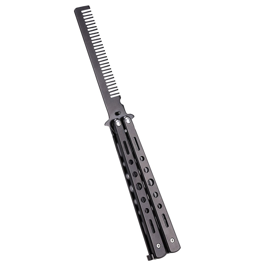 Ran's L Stainless Steel Comb Safe Training Tool Head Black