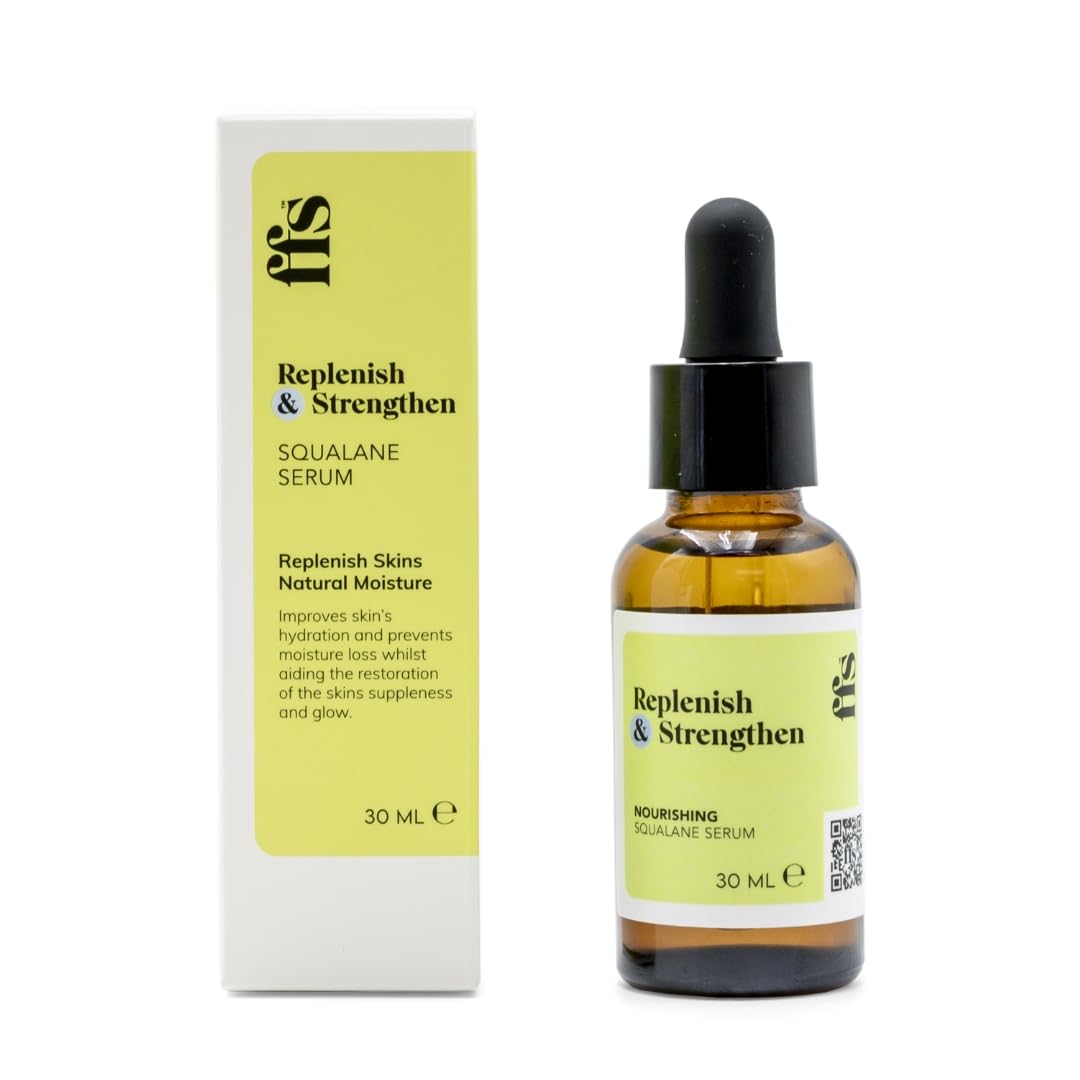 FFS Beauty Replenish & Strengthen: Squalane Serum - Skin Care, Cleansing Oil, Face Serum, Facial Oil, Face Oil for Gua Sha, Olive Oil for Skin, Squalane Cleanser, Hair Oil, Hair Growth Serum