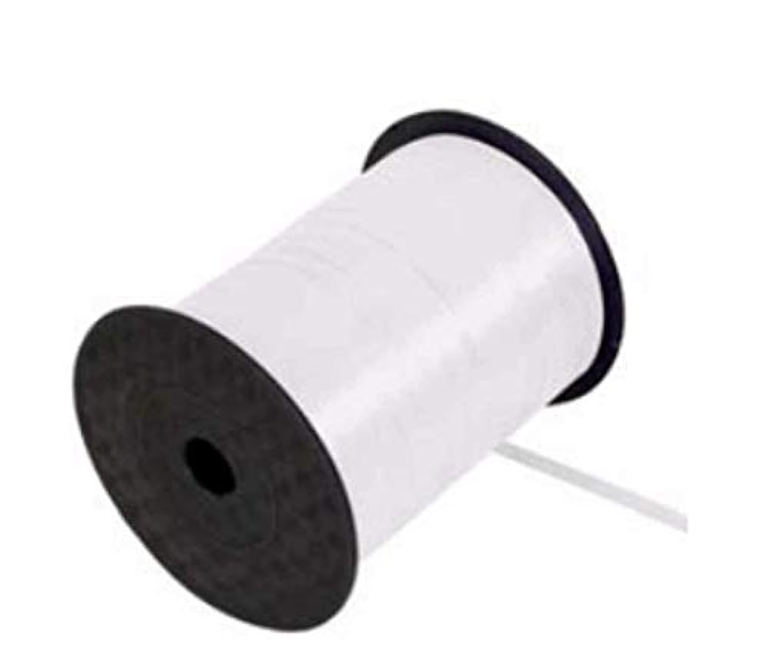 Creative Party White Curling Ribbon Decoration-1 Pc, Polyester, 9 x 9 x 19 cm