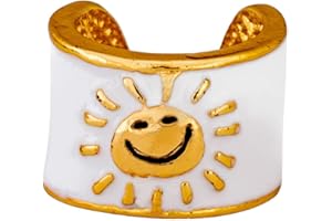 charMED Custom Stethoscope Charms - Sunshine Charm - Gifts for Nurses, Doctors, Veterinarians, Technicians, Surgeons, and Healthcare Professionals - Easy to Clean Metal - Gold Color 0.5" Ring Charm