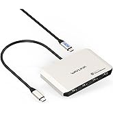 4 Monitor Docking Station, WAVLINK Quad Monitors Adapter for M1/M2/M3/M4 macOS Systems, 140W PD in, 4 HDMI, Quad 4K Output, S