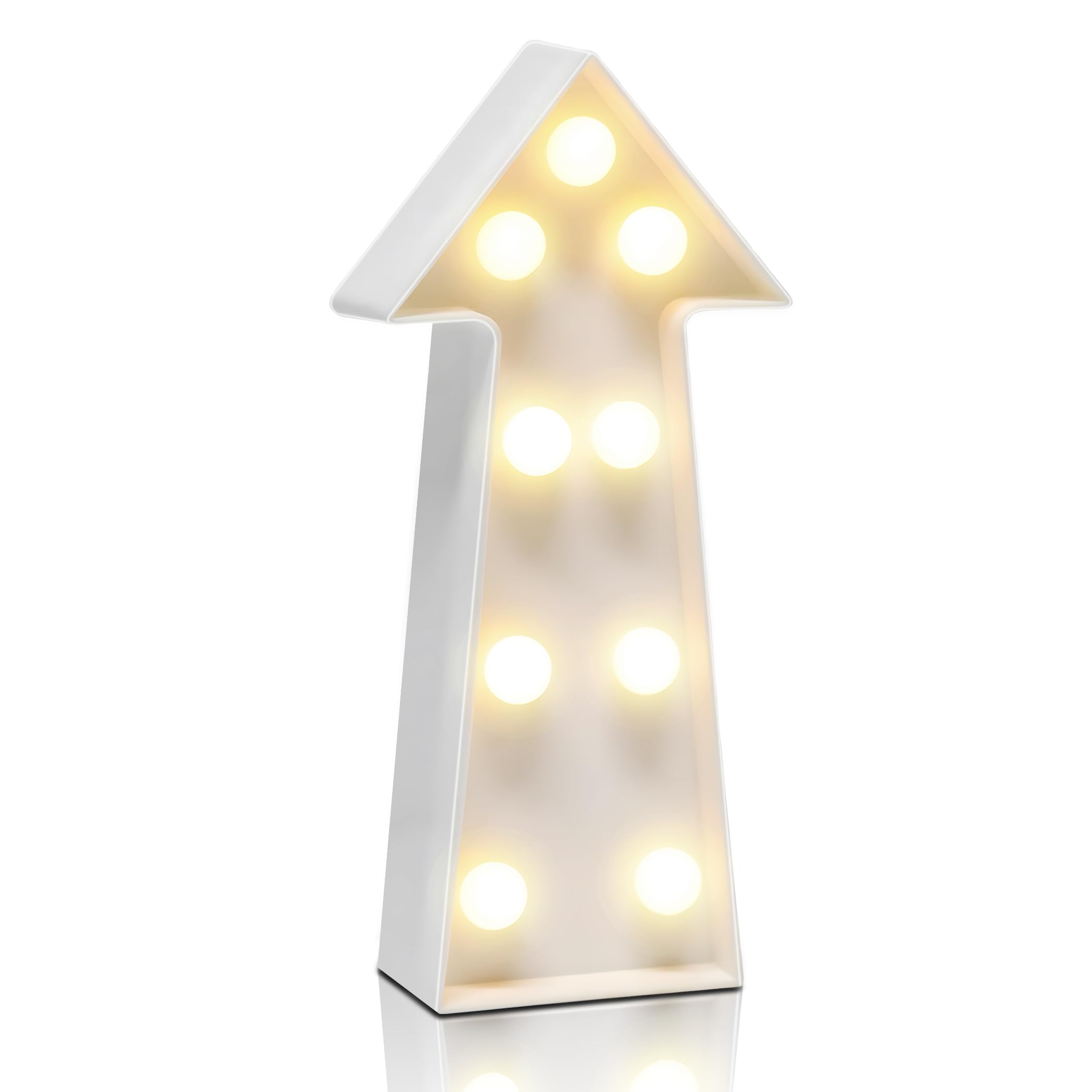 Photo 1 of YiaMia Arrow Sign Light, Battery Powered Night Light & Decor, Arrow Party Decorations