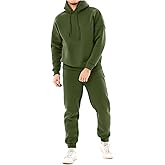 Uni Clau Men's 2 Piece Tracksuits Fleece Pullover Sweatsuits Athletic Fit Jogging Hoodie Outfit Set