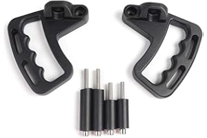 JeCar Front Grab Handles Aluminum Alloy Grab Bars for 2007-2018 Jeep Wrangler JK JKU Sports Sahara Rubicon X, Black