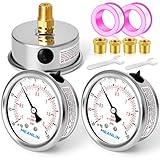 MEANLIN MEASURE -30~30Psi Stainless Steel 1/4" NPT