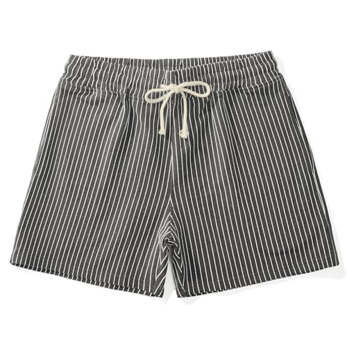 FIROTTII Men's 5" Striped Terry Shorts