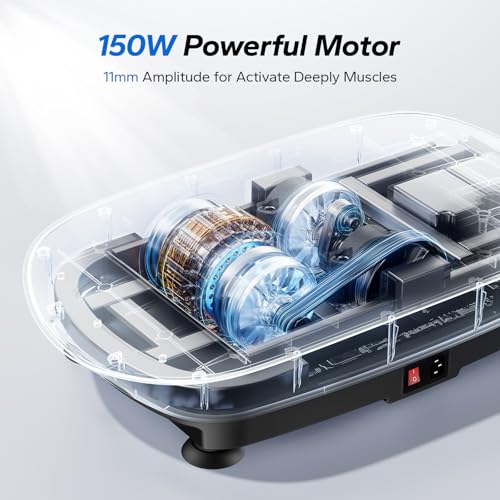 MERACH Vibration Plate Exercise Machine, Whole Body Exercise & Fitness Equipment, Bluetooth and Silicone Pedal, Vibrating Plate Machine with Auto Mode, Vibrate Fitness Platform for Home