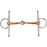 Fdit Horse Snaffle Chew Stainless Steel Training Bit, Full Cheek Bits Horse Bits Snaffle Bit for Outdoor Horse Accessories 125mm
