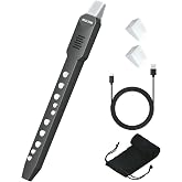 KONIX Electronic Wind Instrument, DC02 Pro Digital Wind Instrument with 10 Musical Tones, MIDI Bluetooth, Built-in Battery, EWI Instrument for Beginners, Black