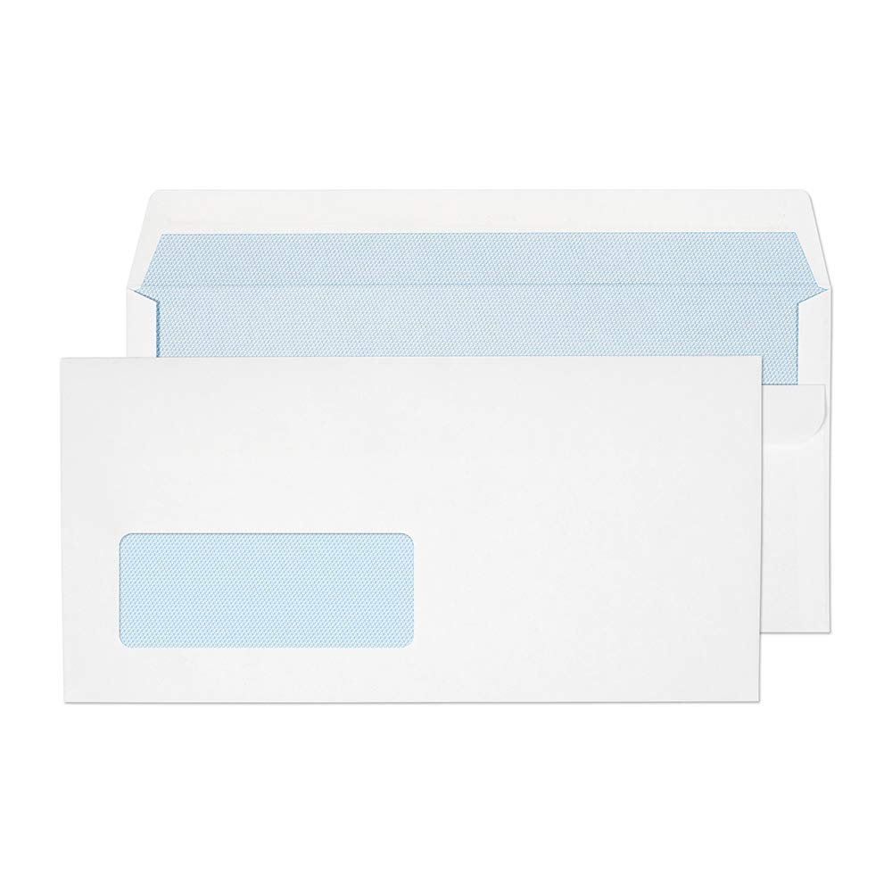 Blake Purely Everyday DL 110 x 220 mm 90 gsm Window Self Seal Wallet Envelopes (13884/50 PR) White - Pack of 50