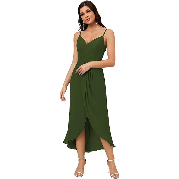 sleeveless chiffon midi dress V NECK SLEEVELESS SILK SATIN CHIFFON HAND PLEATING COCKTAIL DRESS 6