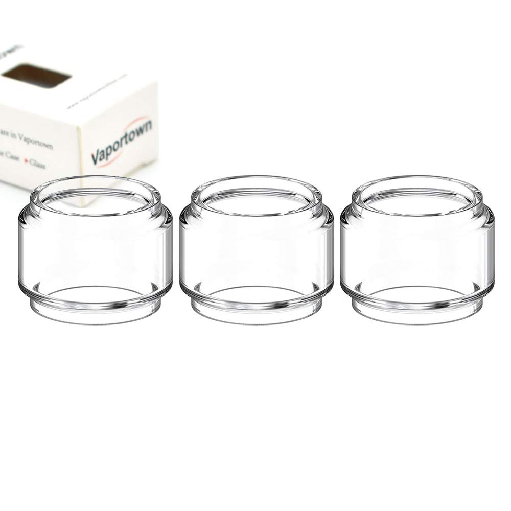 Vaportown 3X Spare Bubble Glass Tube for VandyVape Kylin V2 RTA 24mm Transparent Rainbow FatBoy Replacement Bulb Tank (Clear)