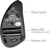 Anker 2.4G Wireless Vertical Ergonomic Optical Mouse 800/1200/1600 DPI Black view 5