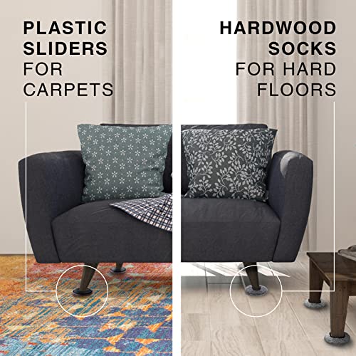 Furniture Sliders XPROTECTOR 4+4 Pack 5” MultiSurface Furniture