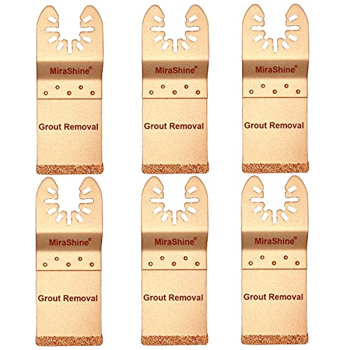 MiraShine 6 Oscillating Multi Tool Blade for Grout Removal with Carbide