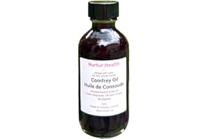 Comfrey Herbal Oil - Comfrey Leaf Infused Oil, Symphytum officinale, Body Oil, Massage Oil, Dry, Cracked Skin, Natural Moistu