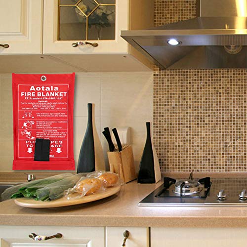 Aotala Fire Blanket Emergency Surival Fire Blankets Fiberglass Flame